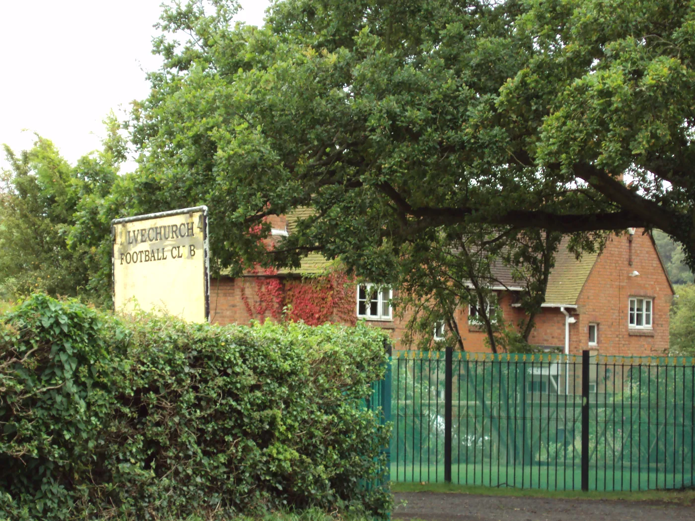 The Alvechurch Football Club sign outside the club's ground in Alvechurch