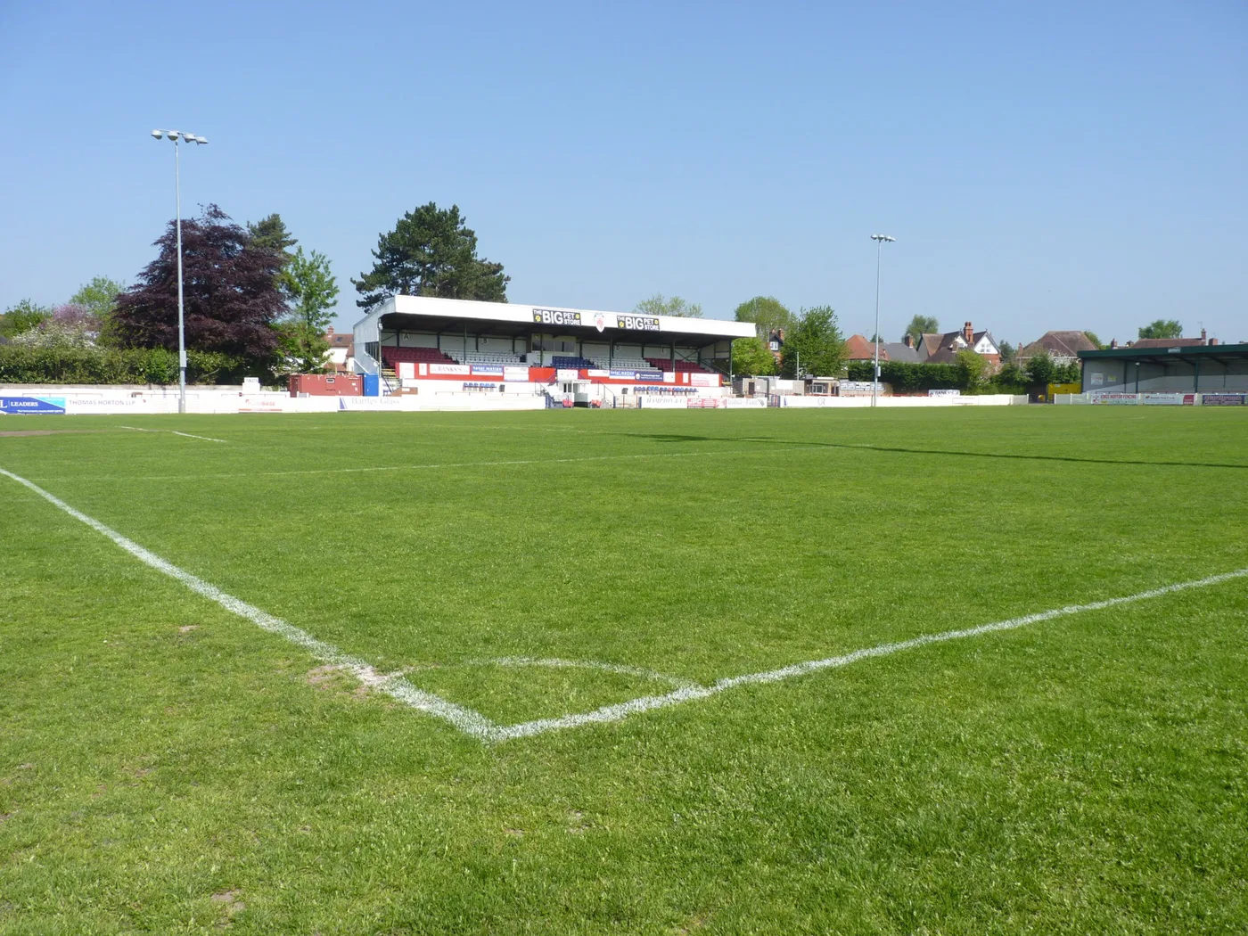 Bromsgrove Sporting's home ground on Birmingham Road, Bromsgrove. Saturday's tie is away at Bury