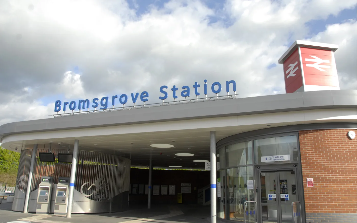 Bromsgrove station on New Road, where four trains an hour leave for Birmingham New Street in the morning peak